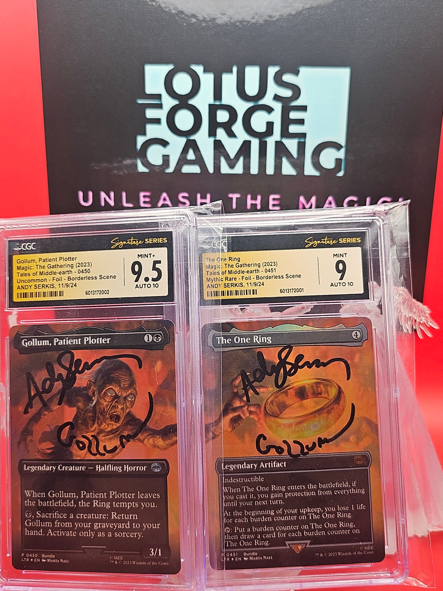 LOTR One Ring/Gollum Ultimate COMBO Signed by Andy Serkis AUTO 10 image 0