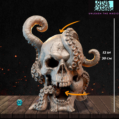 Skull Dice Tower STL | Lotus Forge Gaming